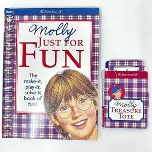 American Girl Molly Activity Set w/ NEW Molly Just for Fun Book & Treasure Tote